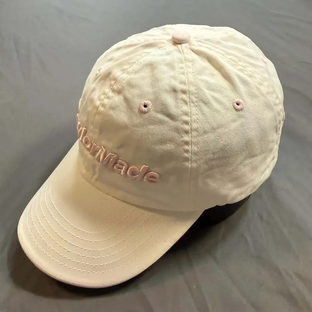 TaylorMade TMAX Gear Women’s Golf Hat Cream Pink Logo Adjustable Cap